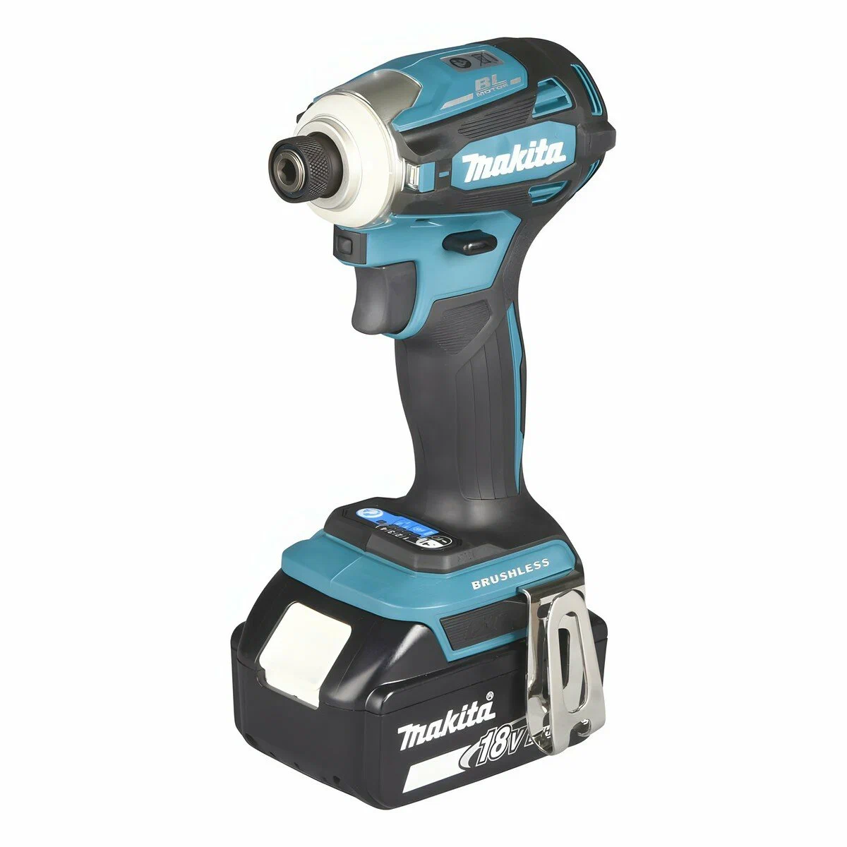 

Шуруповерт Makita DTD172RTJ, аккумуляторный, 3600 об/мин, 18V, 5 А·ч, Li-Ion, два акб, шестигранный патрон 1/4", кейс, 1.2 кг (DTD172RTJ) 2 акб и зу, DTD172RTJ