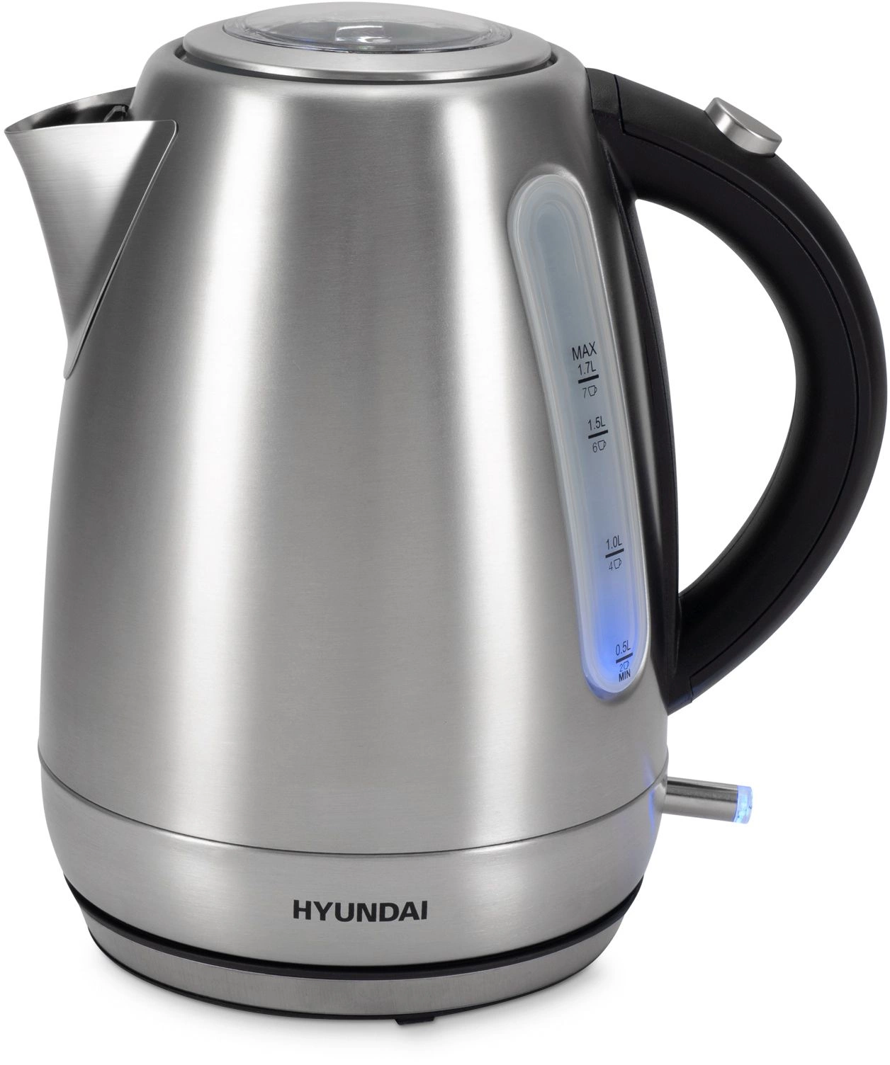 

Чайник электрический Hyundai HYK-S9409 1.7л. 2.2 кВт, пластик/металл, черный/серебристый (HYK-S9409), HYK-S9409