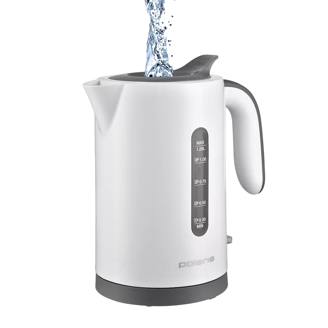 

Чайник электрический POLARIS Water Way Pro PWK 1220C 1.2л. 2.2 кВт, пластик, белый (PWK 1220C), PWK 1220C