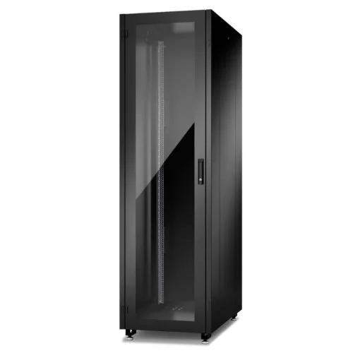 Шкаф телекоммуникационный напольный 42U 600x600 мм, стекло/металл, черный, Eurolan Racknet N2000 (60F-42-66-21BL)