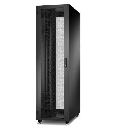Шкаф телекоммуникационный напольный 42U 600x800 мм, перфорация/металл, черный, Eurolan Racknet N2000 (60F-42-68-24BL)