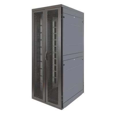 Шкаф телекоммуникационный напольный 42U 750x1000 мм, перфорация/металл, черный, Eurolan Rackcenter D9000 (60F-42-7A-95BL)