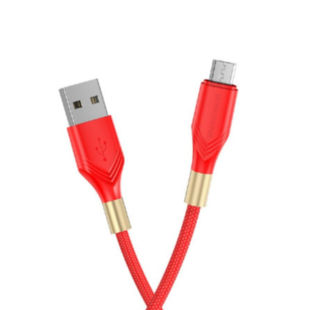 

Кабель USB-Micro USB, быстрая зарядка, 2.4А, 1 м, красный, Borofone Advantage BX92 (6941991100918), BX92