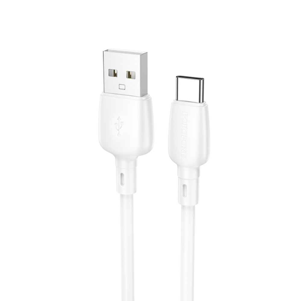 

Кабель USB-USB Type-C, быстрая зарядка, 3А, 27 Вт, 25 см, белый, Borofone Super power BX93 (6941991107795), BX93