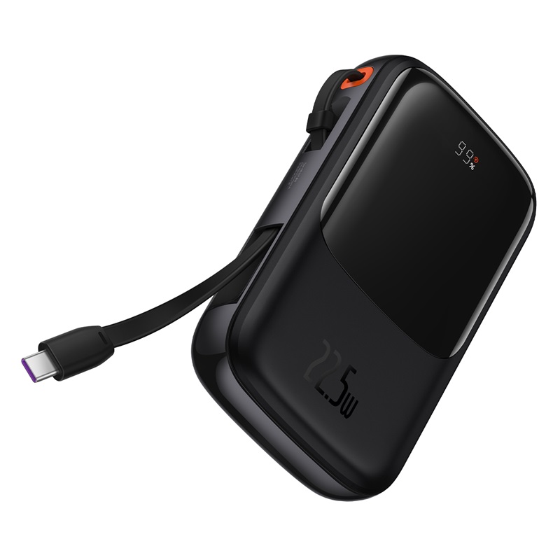 

Портативный аккумулятор (Powerbank) BASEUS Qpow Pro Digital Display, 10 А·ч, 2xUSB, 3А, Type-C, QC, PD, черный (PPQD020101), Qpow Pro Digital Display