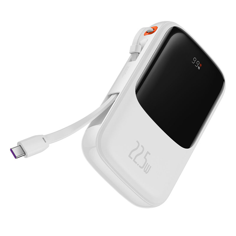 

Портативный аккумулятор (Powerbank) BASEUS Qpow Pro Digital Display, 10 А·ч, 2xUSB, 3А, Type-C, QC, PD, белый (PPQD020102), Qpow Pro Digital Display