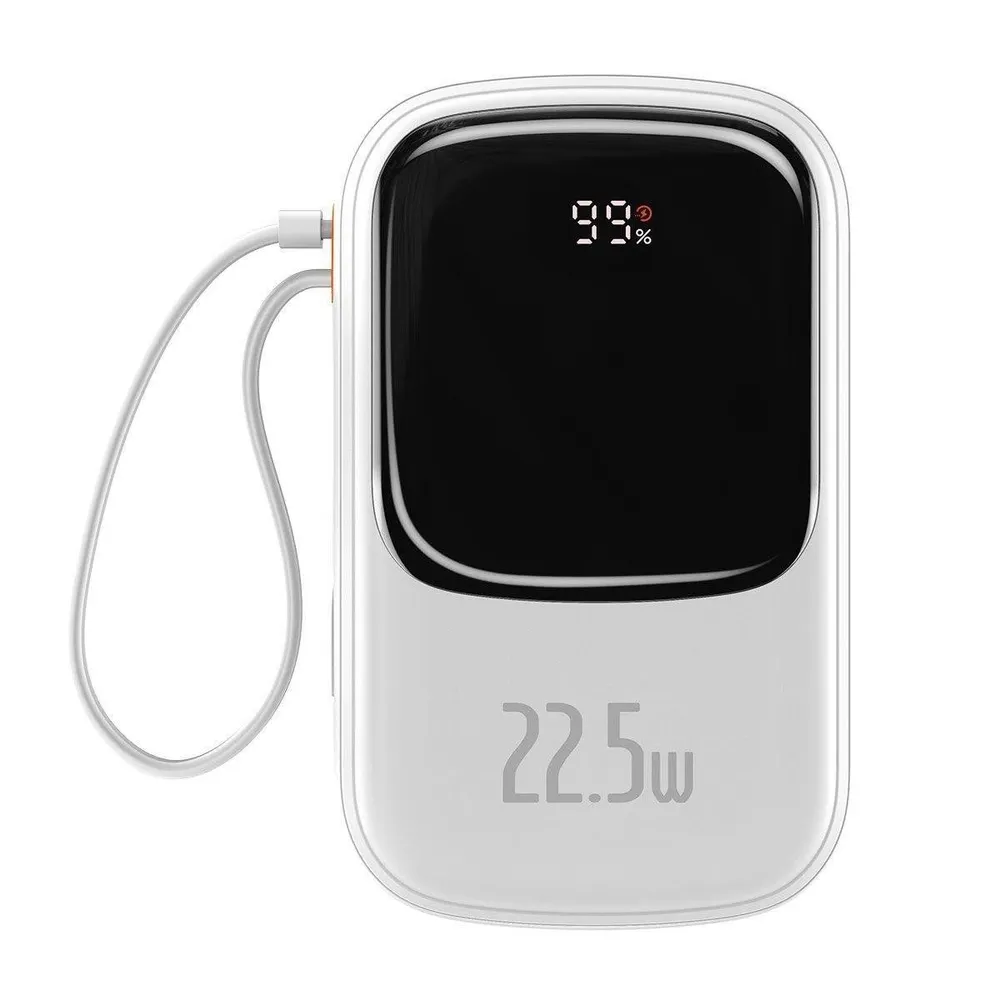 

Портативный аккумулятор (Powerbank) BASEUS Qpow Pro Digital Display, 20 А·ч, 2xUSB, 5А, Type-C, QC, PD, белый (PPQD060302), Qpow Pro Digital Display