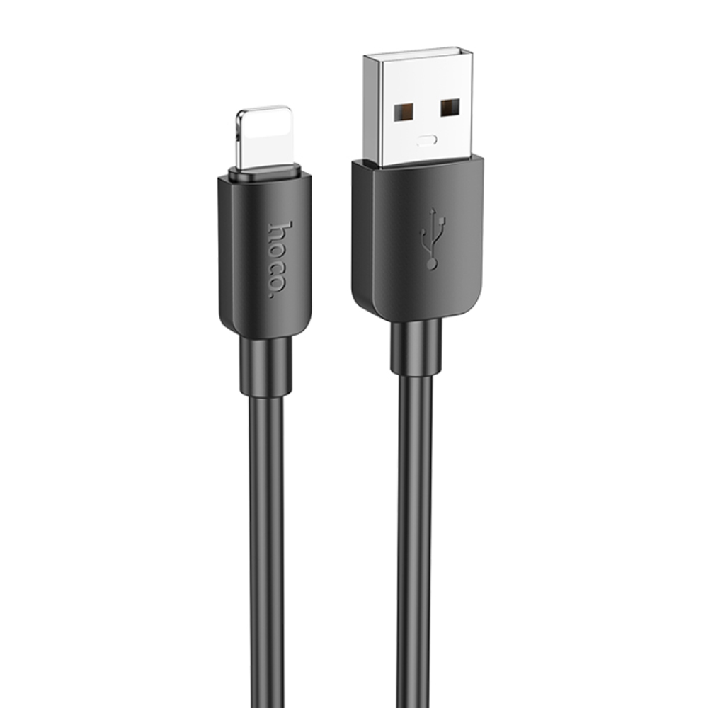 

Кабель USB-Lightning 8-pin, 2.4А, 25 см, черный, HOCO Hyper X96 (6942007609388), X96