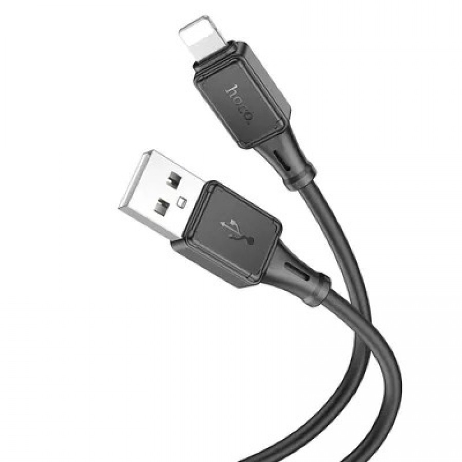 

Кабель USB-Lightning 8-pin, 2.4А, 1 м, черный, HOCO Assistant X101 (6942007604031), X101
