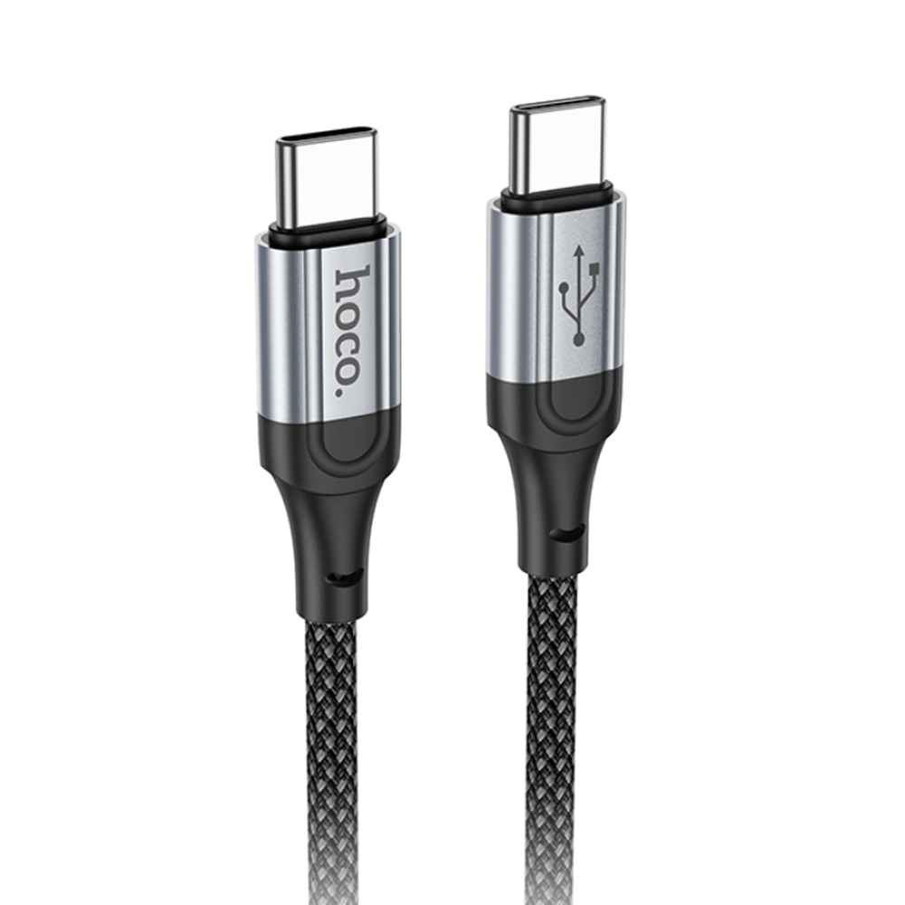

Кабель USB Type-C-USB Type-C, 3А, 60 Вт, 1 м, черный, HOCO Fresh X102 (6942007608787), X102