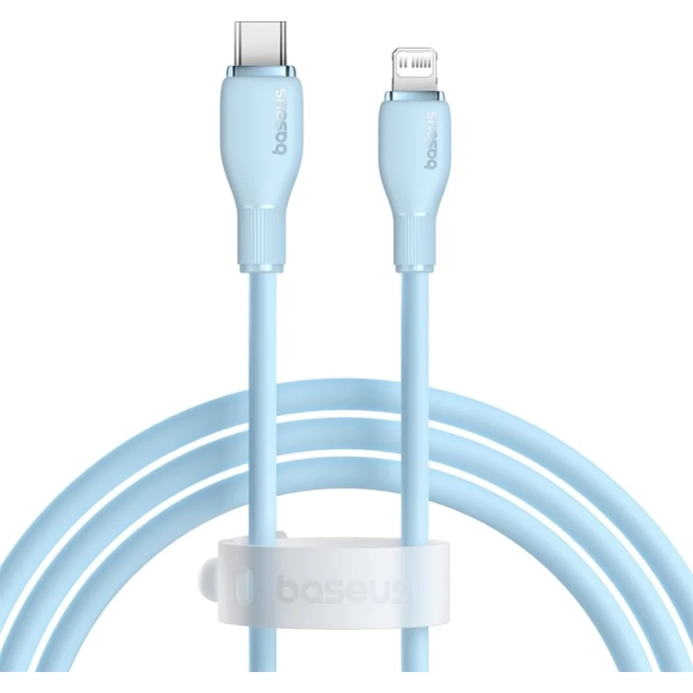

Кабель USB Type-C-Lightning 8-pin, быстрая зарядка, 2.4А, 20 Вт, 2 м, голубой, Baseus Pudding (P10355701311-01)