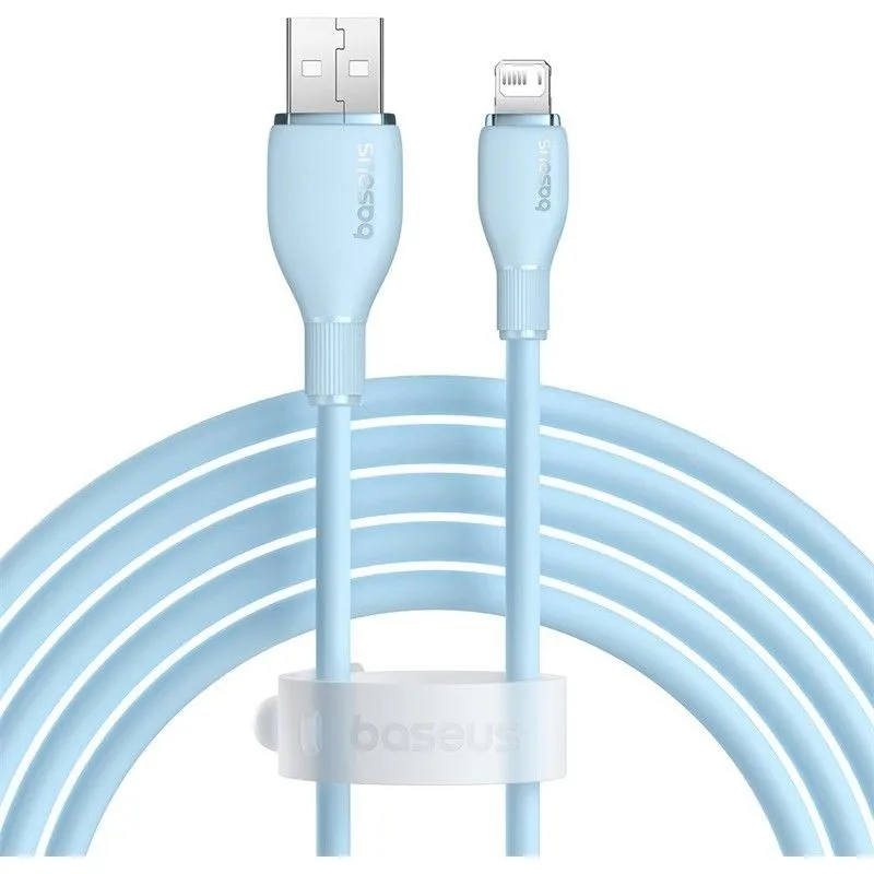 

Кабель USB-Lightning 8-pin, быстрая зарядка, 2.4А, 20 Вт, 1.2 м, голубой, Baseus Pudding (P10355700311-00)