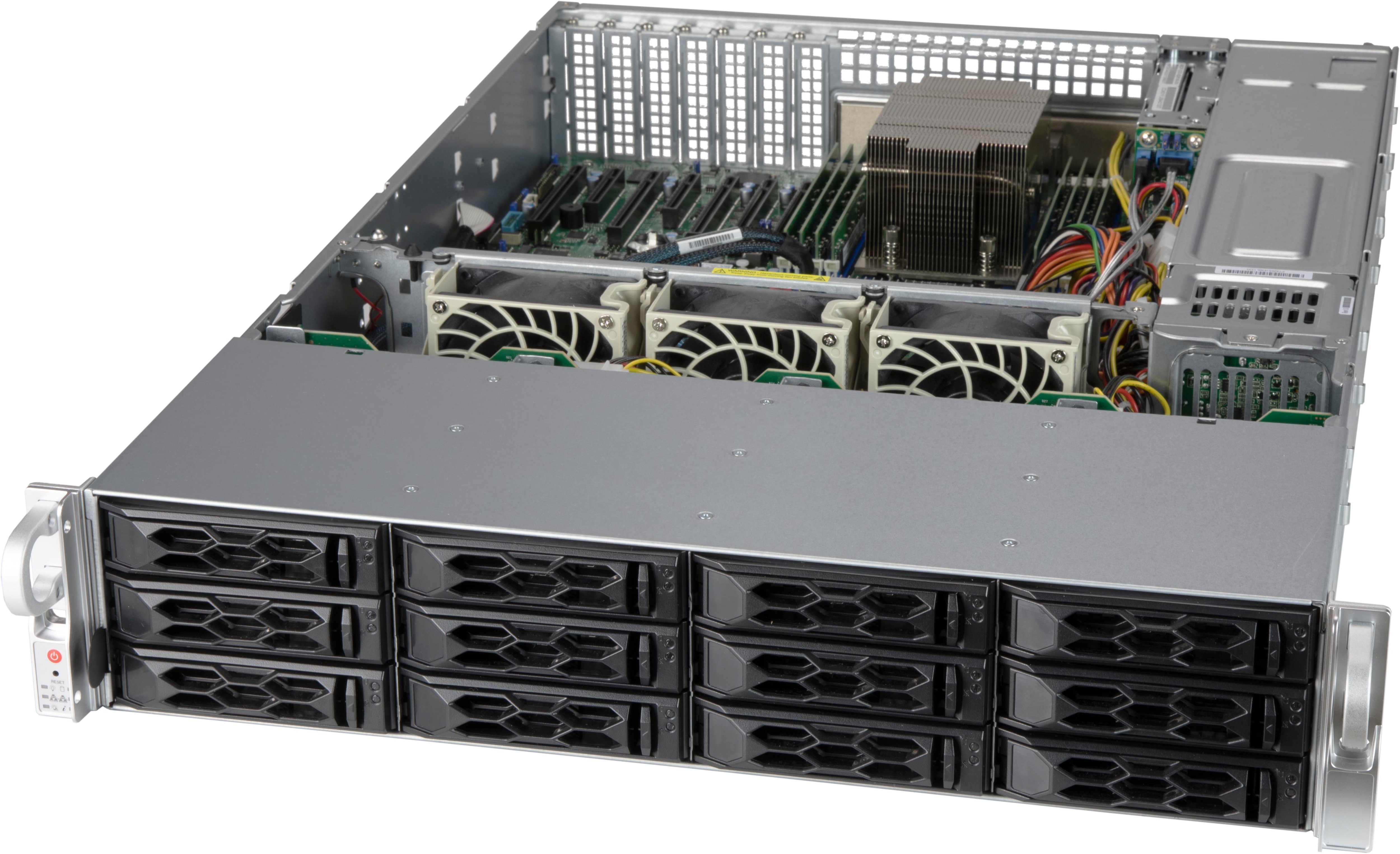 

Корпус Supermicro LA26AC12-R920LP1, EE-ATX, 2U RM, 12x3.5/2.5 HS, Redundant 2x920 Вт, черный (CSE-LA26AC12-R920LP1), LA26AC12-R920LP1