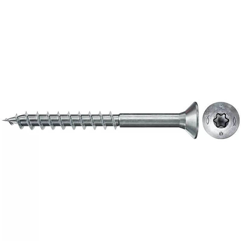 Саморез с потайной головкой по дереву 4.5 мм x 6 см, 100 шт., Fischer 4.5x60 BC 100