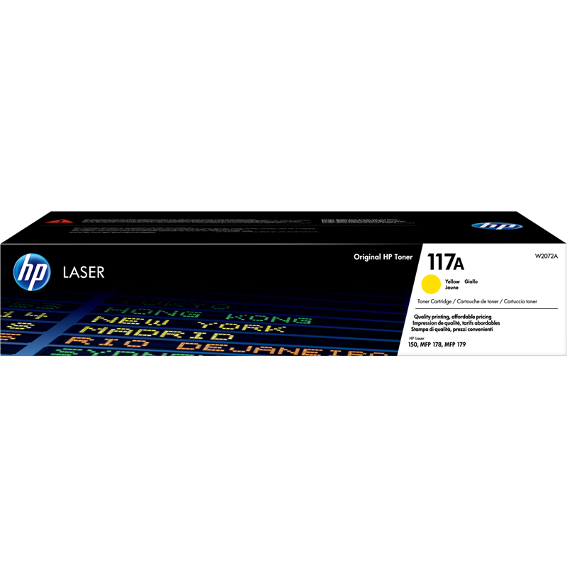 Картридж лазерный HP 117A/W2072A, желтый, 700 страниц, оригинальный для HP 178nw/179fnw/150a/150nw новое, вскрыта упаковка, не эксплуатировался