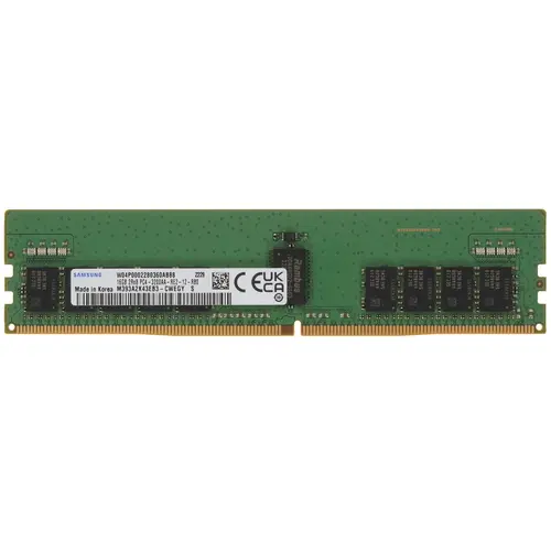 

Память DDR4 RDIMM 16Gb, 3200MHz, 1.2V, Dual Rank, ECC Reg, Samsung (M393A2K43FB3-CWE)