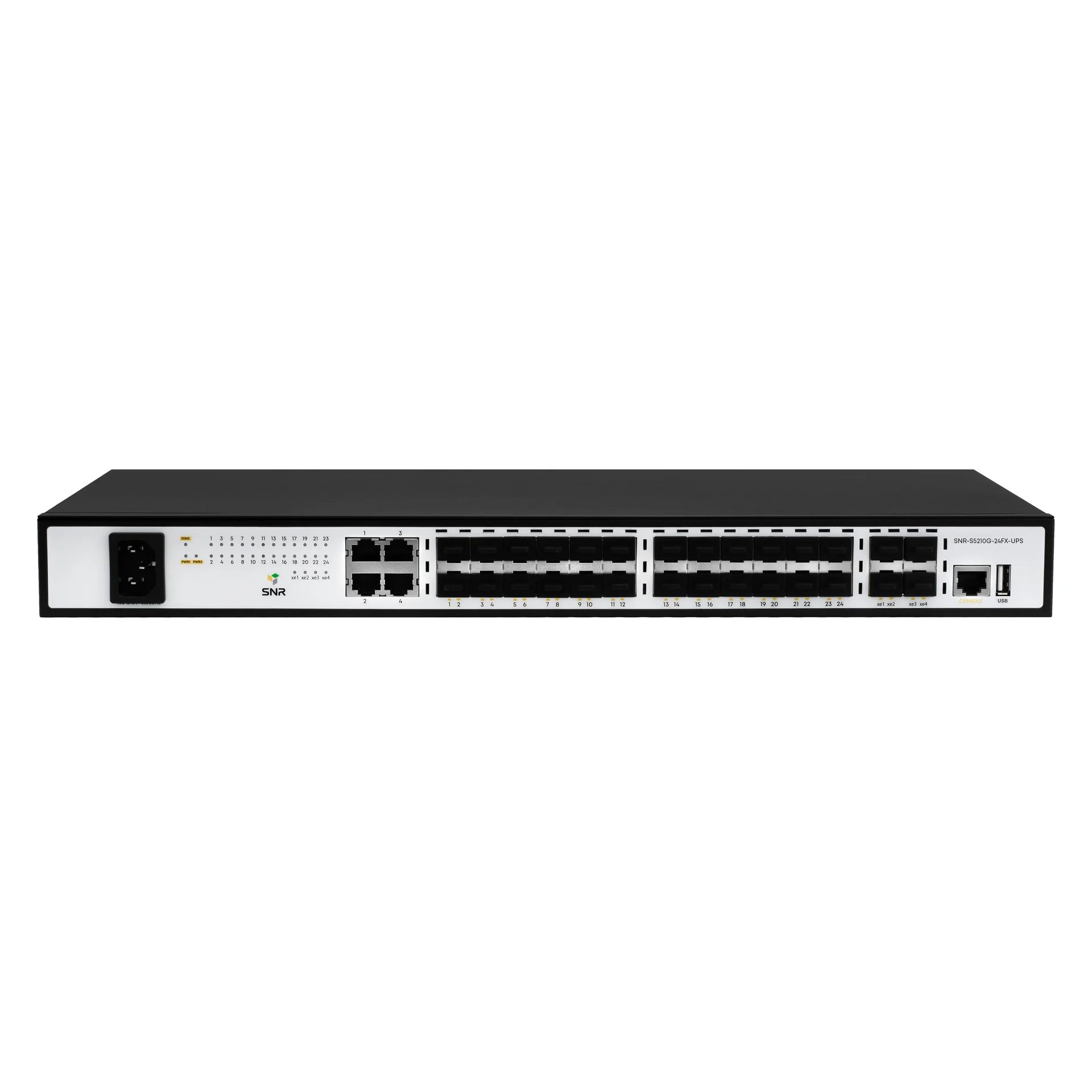 Коммутатор SNR S5210G-24FX-UPS, управляемый, кол-во портов: combo RJ-45/SFP 24x1, кол-во SFP/uplink: SFP+ 4x10 Гбит/с, установка в стойку (SNR-S5210G-24FX-UPS)