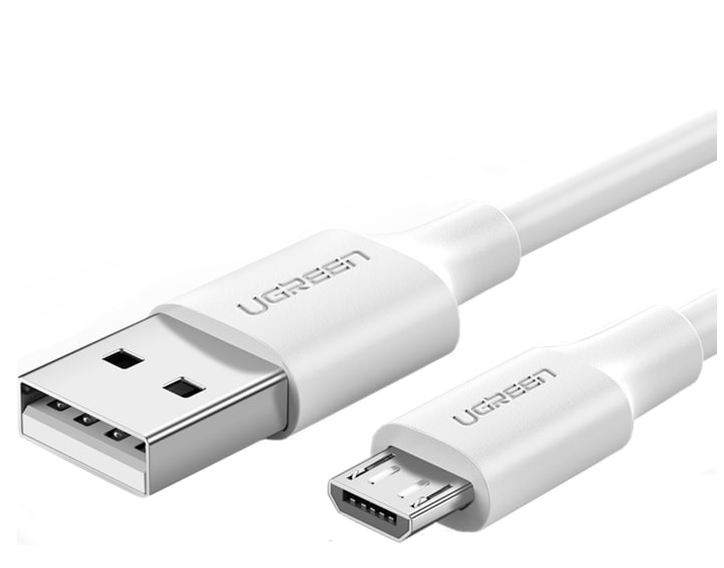 

Кабель USB-Micro USB, быстрая зарядка, 2.4А, 18 Вт, 50 см, белый, UGREEN US289 (60140), US289