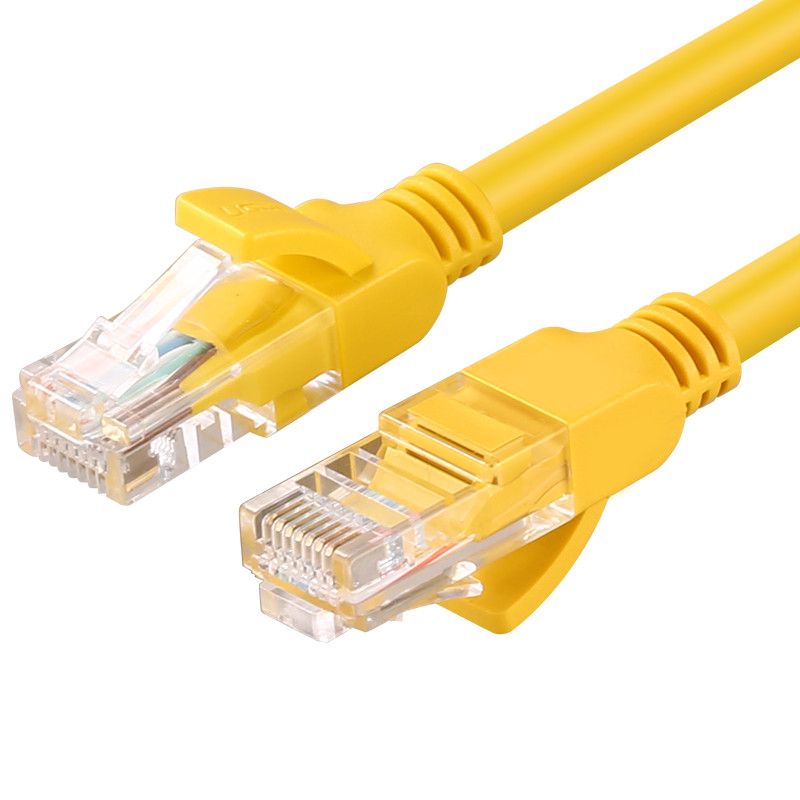 Патч-корд UTP кат.5e, 10 м, RJ45-RJ45, желтый, CU, UGREEN NW103 (30642)