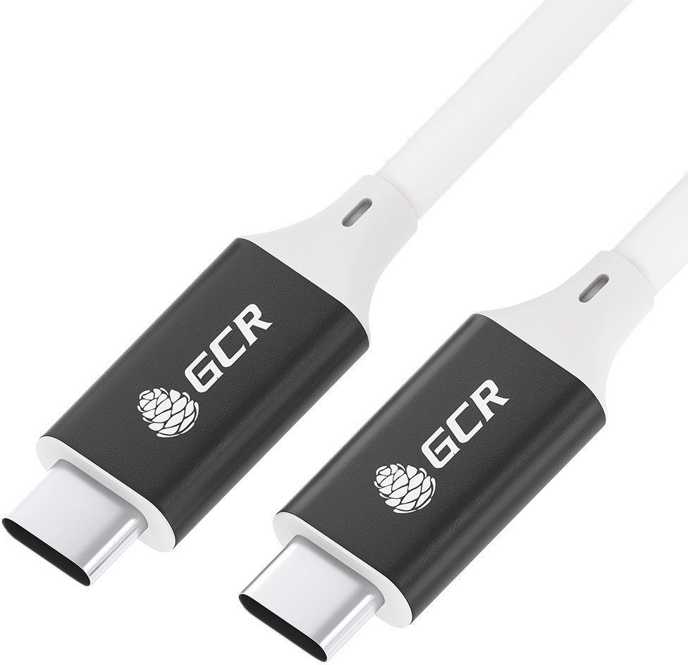 

Кабель USB Type-C-USB Type-C, экранированный, быстрая зарядка, 5А, 100 Вт, 2 м, белый/черный, Greenconnect GCR-50867 (GCR-50867), GCR-50867