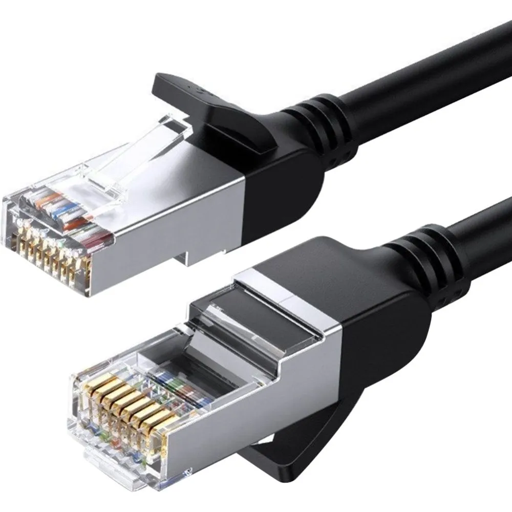 

Патч-корд UTP кат.6, 5 м, RJ45-RJ45, черный, CU, экранированный, UGREEN NW101 (50194), NW101