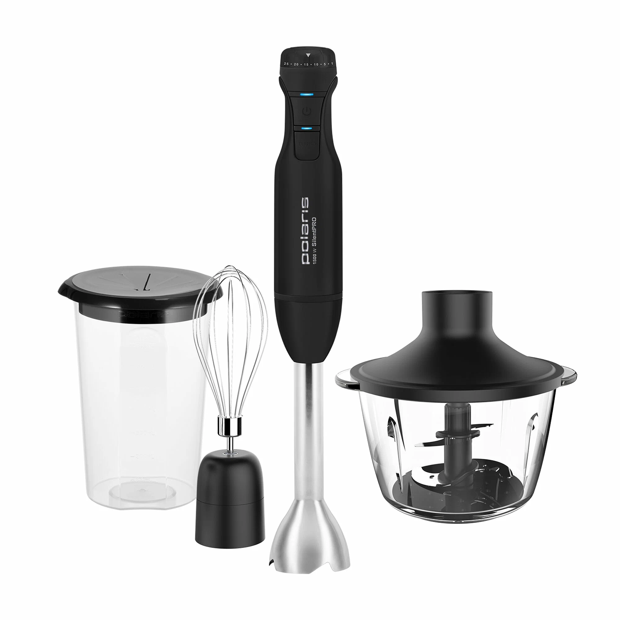 

Блендер погружной Polaris PHB 1510GL Silent 1.5 кВт, черный (PHB1510GL), PHB 1510GL Silent