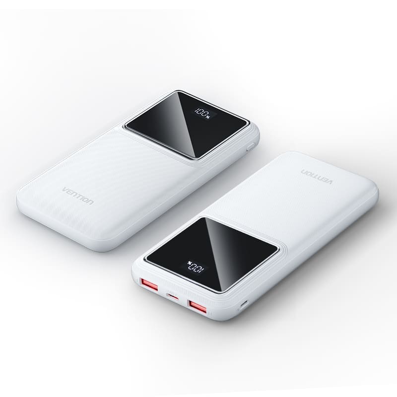 

Портативный аккумулятор (Powerbank) Vention FHK, 10000 мА·ч, 2xUSB, 3А, Type-C, QC, PD, белый (FHKW0), FHK