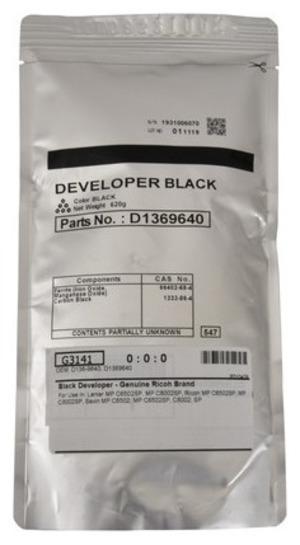 

Девелопер Ricoh оригинальный для Aficio MP-C6502, MP-C6502SP, MP-C8002SP MP-C8002, 600000 страниц, черный, пакет, 650 г (D1369640)