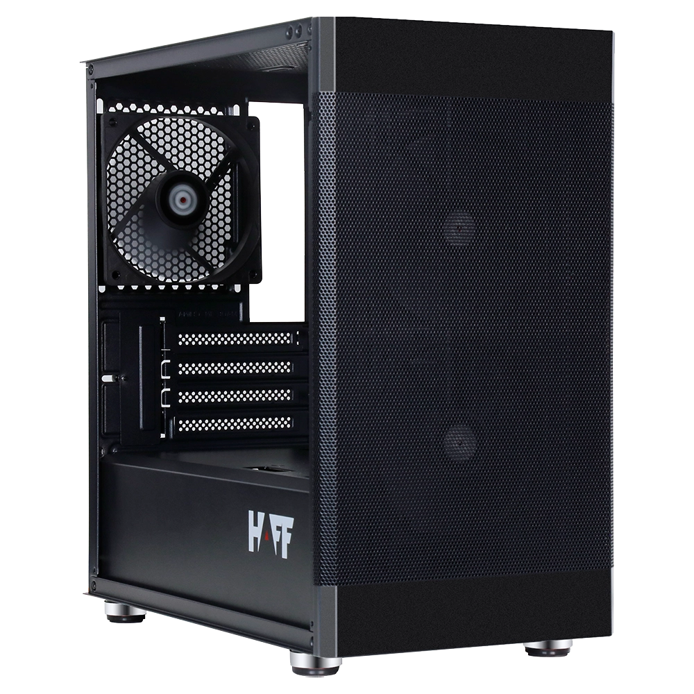 Корпус HAFF Bushido, mATX, Mini-Tower, 2xUSB 3.0, черный, без БП (0011451662)