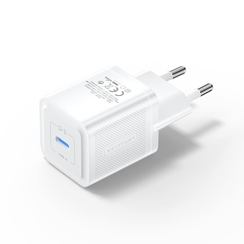

Сетевое зарядное устройство Vention FEP 20 Вт, USB type-C, Quick Charge, PD, 3А, белый (FEPW0-EU), FEP