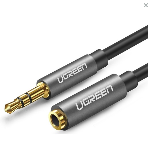 

Кабель-удлинитель Jack 3.5mm(M)-Jack 3.5mm(F), экранированный, 1.5 м, черный UGREEN AV118 (40674), AV118