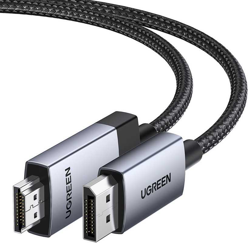 

Кабель DisplayPort (19M)-HDMI(19M) 4K, 2 м, серый UGREEN DP119 (15574), DP119