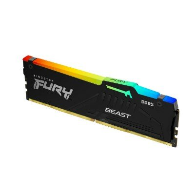 

Память DDR5 DIMM 8Gb, 5600MHz, CL36, 1.25V, Kingston, FURY Beast Black EXPO RGB (KF556C36BBEA-8) Retail, KF556C36BBEA-8