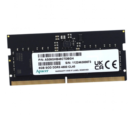 Память DDR5 SODIMM 8Gb, 4800MHz Apacer (AS08GHB48CTDBGH/FS.08G2A.RTH)