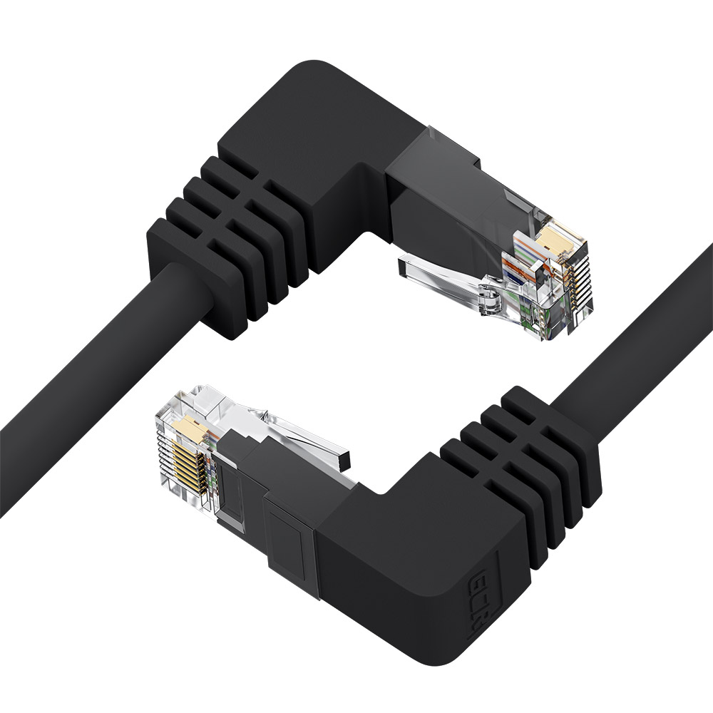 

Патч-корд UTP кат.5e, 7.5 м, RJ45-RJ45 угловой, черный, Greenconnect (GCR) (GCR-53950)