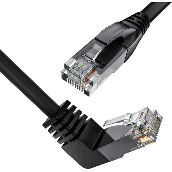 

Патч-корд UTP кат.5e, 10 м, RJ45-RJ45 угловой, черный, Greenconnect (GCR) (GCR-53935)