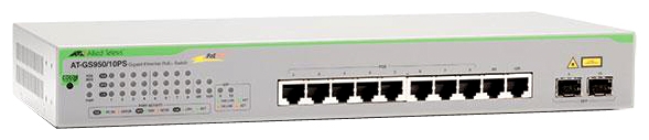 

Коммутатор Allied Telesis AT-GS950/10PS-50 8-портов 10/100/1000Mbps PoE+/SFP, AT-GS950/10PS