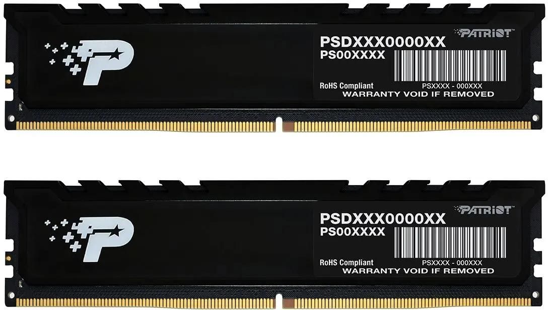 

Комплект памяти DDR5 DIMM 64Gb (2x32Gb), 4800MHz, CL40, 1.1V, Patriot Memory, Signature Premium (PSP564G4800KH1) Retail, PSP564G4800KH1