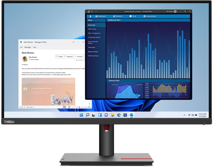 Монитор 27" Lenovo ThinkVision T27p-30 черный
