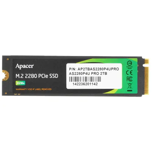 

Твердотельный накопитель (SSD) Apacer 2Tb AS2280P4UPRO, 2280, M.2, NVMe (AP2TBAS2280P4UPRO) Bulk (OEM)