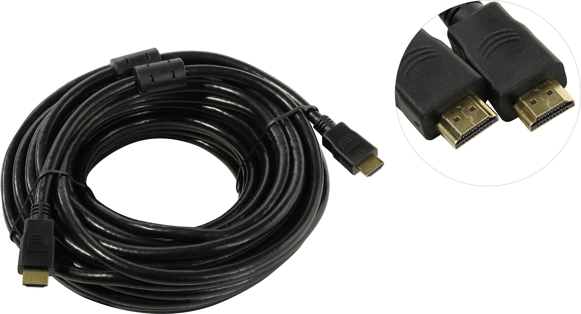 

Кабель HDMI(19M)-HDMI(19M) v2.0 4K, экранированный, ферритовый фильтр, 15 м, черный Exegate EX-CC-HDMI2-15.0F (EX287727RUS), EX-CC-HDMI2-15.0F
