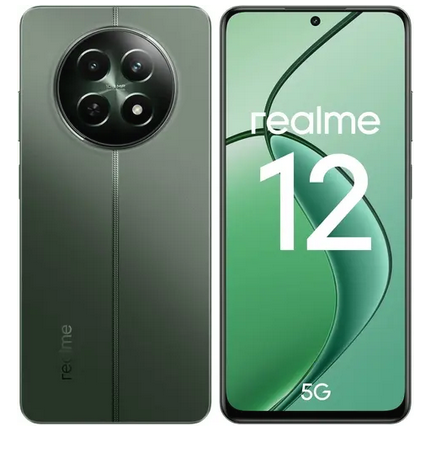 

Смартфон Realme 12 5G, 6.72" 1080x2400 IPS, MediaTek Dimensity 6100+, 8Gb RAM, 256Gb, 3G/4G/5G, NFC, Wi-Fi, BT, 2xCam, 2-Sim, 5000 мА⋅ч, USB Type-C, Android 14, зеленый (631011001640), 12 5G