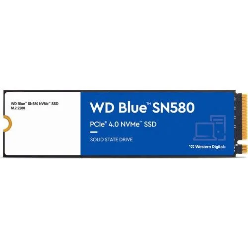 

Твердотельный накопитель (SSD) Western Digital 500Gb Blue SN580, 2280, M.2, NVMe (WDS500G3B0E) Retail