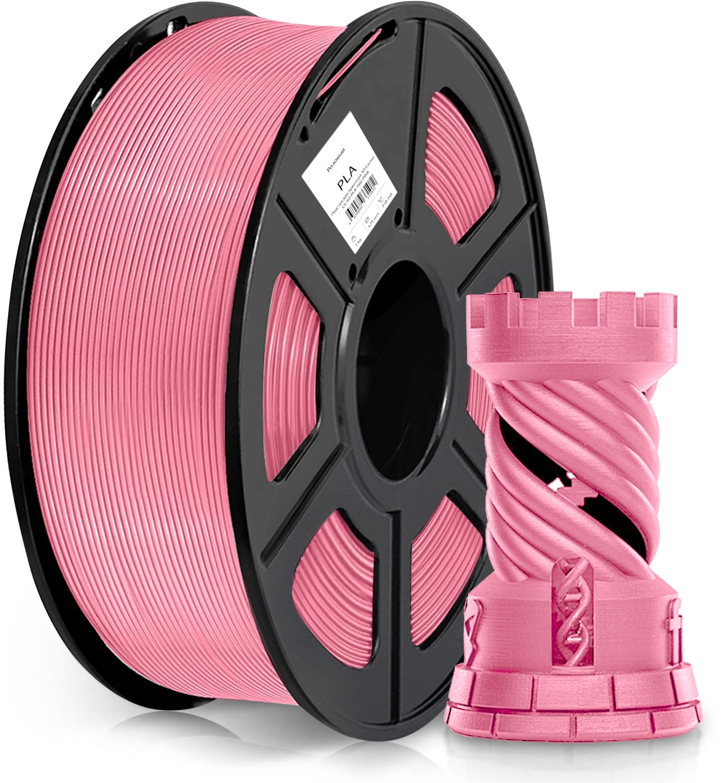 Пластик Cactus, PLA, 1.75 мм x 330 м, розовый для 3D принтера (CS-3D-PLA-1KG-PINK)