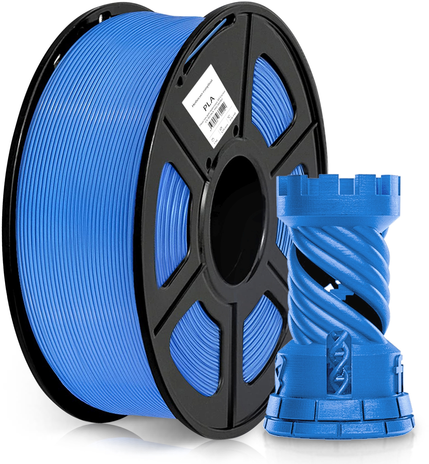 Пластик Cactus, PLA, 1.75 мм x 330 м, небесно-голубой для 3D принтера (CS-3D-PLA-1KG-SKYBU)