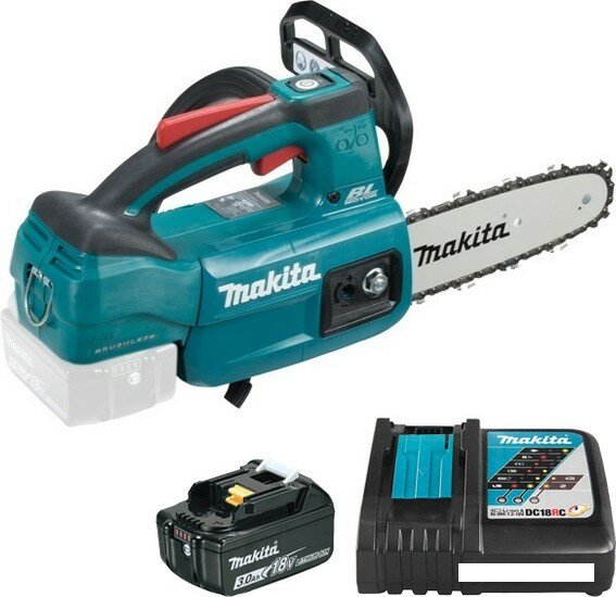 

Пила цепная Makita DUC204RF, бесщеточный, шина 20 см, шаг 3/8 дюйма, аккумуляторная, 18 В, 3 А·ч, Li-Ion, 2.8 кг, АКБ+З/У (DUC204RF), DUC204RF