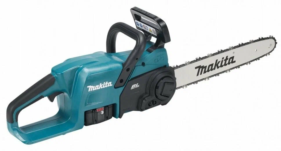 

Пила цепная Makita DUC407RT, 610 Вт, бесщеточный, шина 40 см, шаг 3/8 дюйма, аккумуляторная, 18 В, 5 А·ч, Li-Ion, 4 кг, АКБ+З/У (DUC407RT), DUC407RT