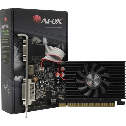 

Видеокарта AFOX NVIDIA GeForce GT710, 2Gb DDR3, 64bit, PCI-E, VGA, DVI, HDMI, Retail (AF710-2048D3L7-V1)