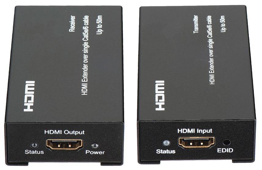 Удлинитель по витой паре Osnovo TA-Hi/1+RA-Hi/1, 1xHDMI(19F)-1xHDMI(19F) v1.3, 1920x1080, по витой паре до 50 м, передатчик+приемник (14311)