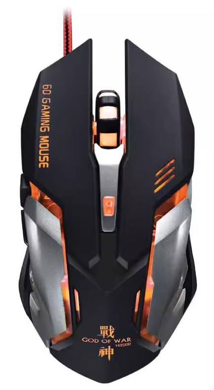 

Мышь проводная Hasee 6D, 2000dpi, оптическая светодиодная, USB, черный/серый (04XHA6D), 6D